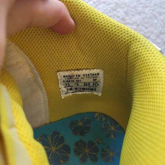 VINTAGE NIKE AIR FORCE ONE HIGH YELLOW WHITE Size 7.5 - Picture 3 of 9